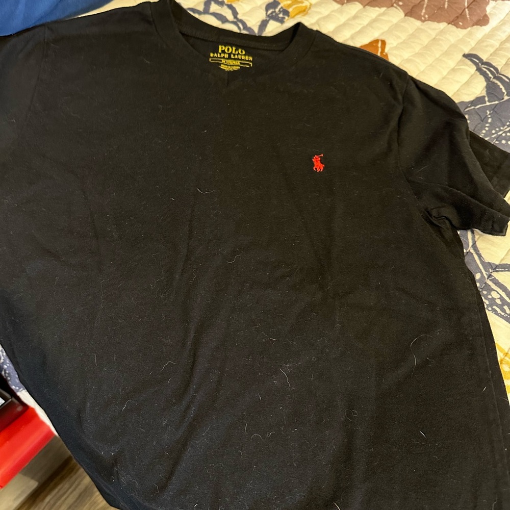 Polo by Ralph Lauren Black Tee with Red Logo